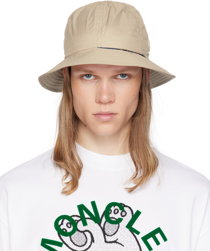 Photo: Moncler Genius Moncler x FRGMT Beige Reversible Bucket Hat