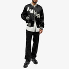 AMIRI Men's Satin Varsity Jacket in Black