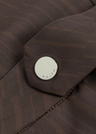 Raith Silas Striped Woven Swim Shorts Brown