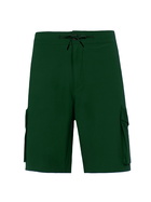 MC2 Saint Barth Military Green Technic Fabric Bermuda Shorts Deck