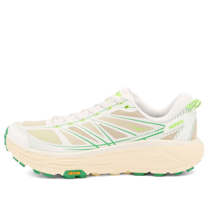 Photo: HOKA ONE ONE U Mafate Speed 2 Sneaker in White/Fresh Cut Grass