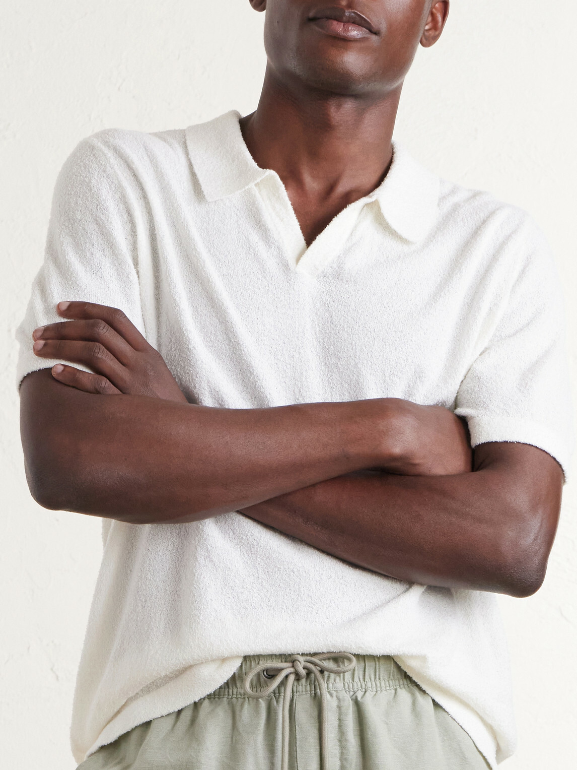 Onia - Cotton-Blend Terry Polo Shirt - Neutrals