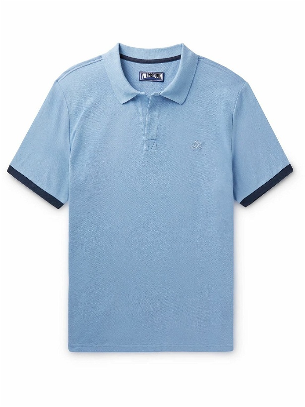 Photo: Vilebrequin - Logo-Embroidered Cotton-Piqué Polo Shirt - Blue