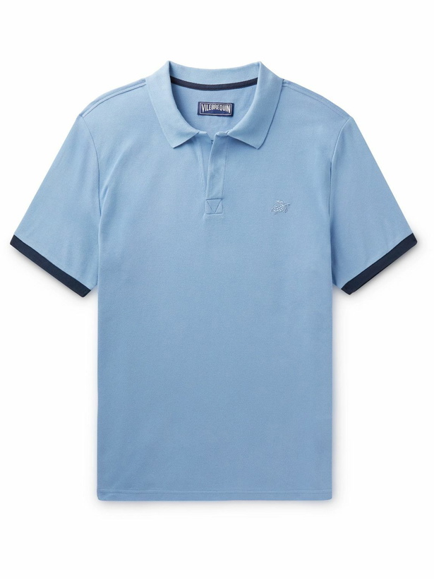 Photo: Vilebrequin - Logo-Embroidered Cotton-Piqué Polo Shirt - Blue