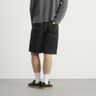 Stan Ray Men's Wide 5 Denim Shorts in Washed Black Denim