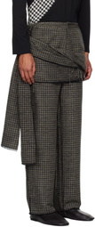 STRONGTHE Black Tied Sarong Trousers