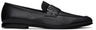 Ferragamo Black Gancini Ornament Loafers