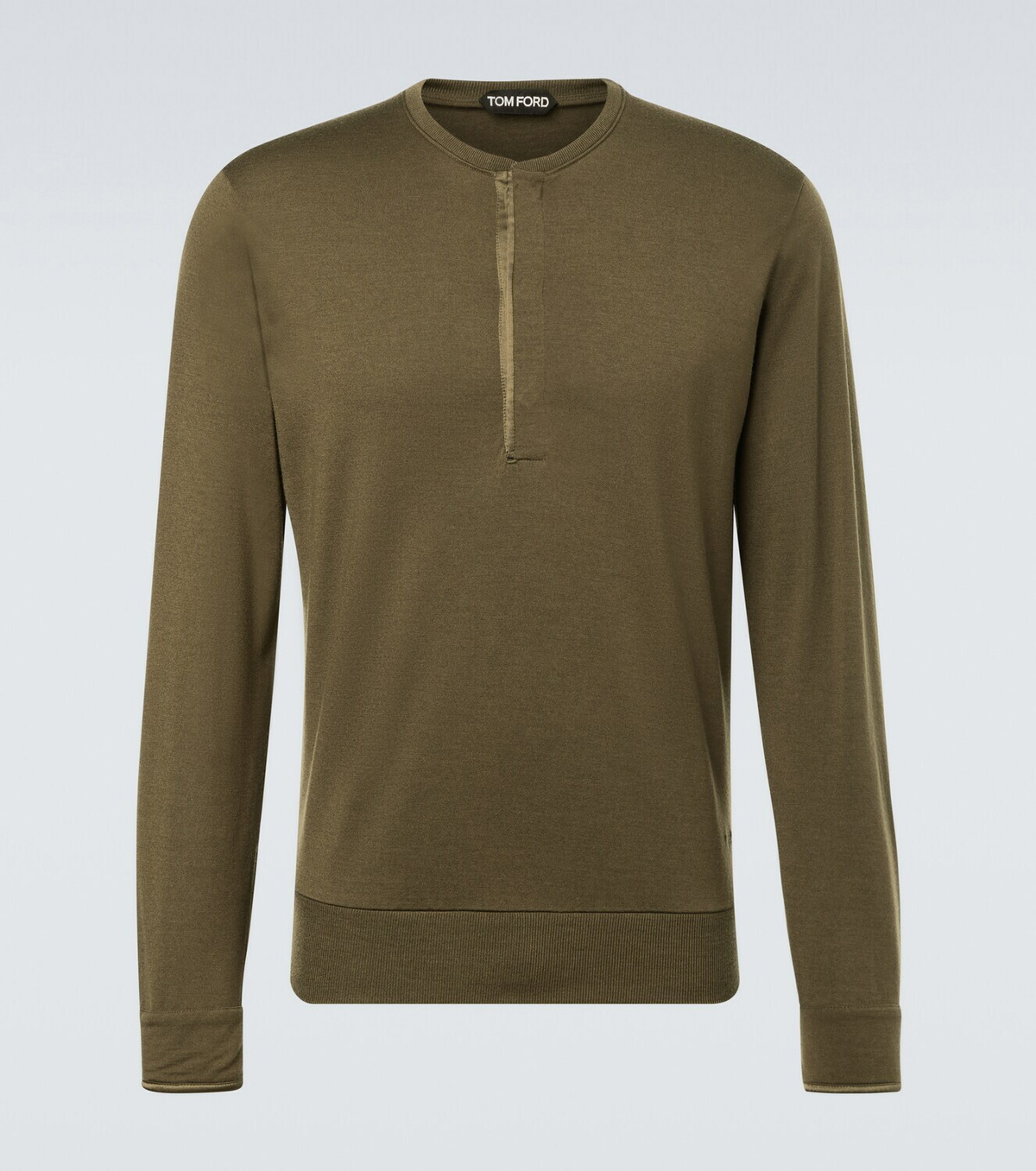 Tom Ford Wool, cashmere, and silk Henley shirt
