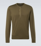 Tom Ford Wool, cashmere, and silk Henley shirt