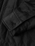 Auralee - Quilted Padded Crinkled Cotton and Silk-Blend Overshirt - Black