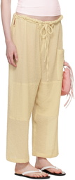 Gil Rodriguez Yellow Crinkle Lou Lounge Pants