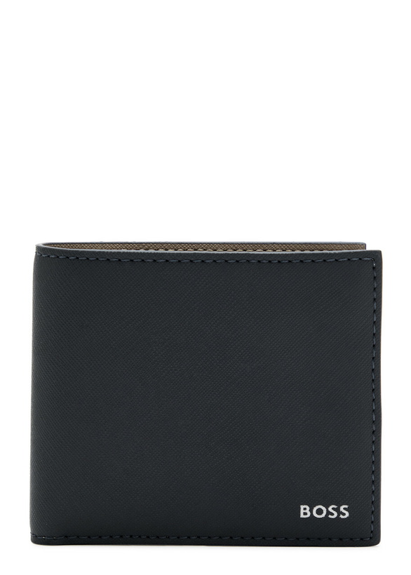 Photo: Boss Zair Saffiano Leather Wallet - Navy - One Size