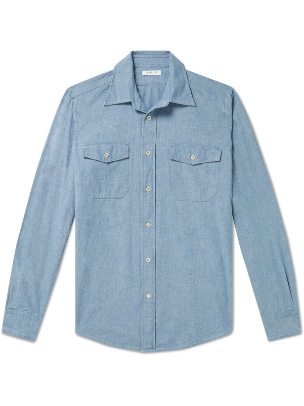 Photo: Boglioli - Cotton-Chambray Shirt - Blue