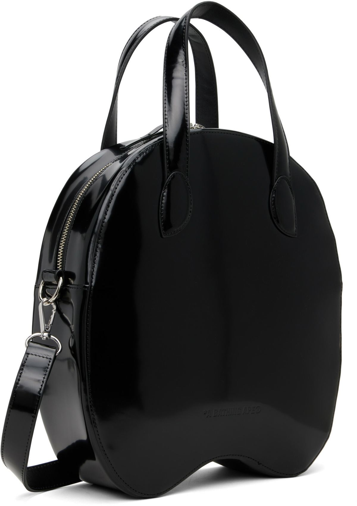 BAPE Black Shark Leather Shoulder Bag