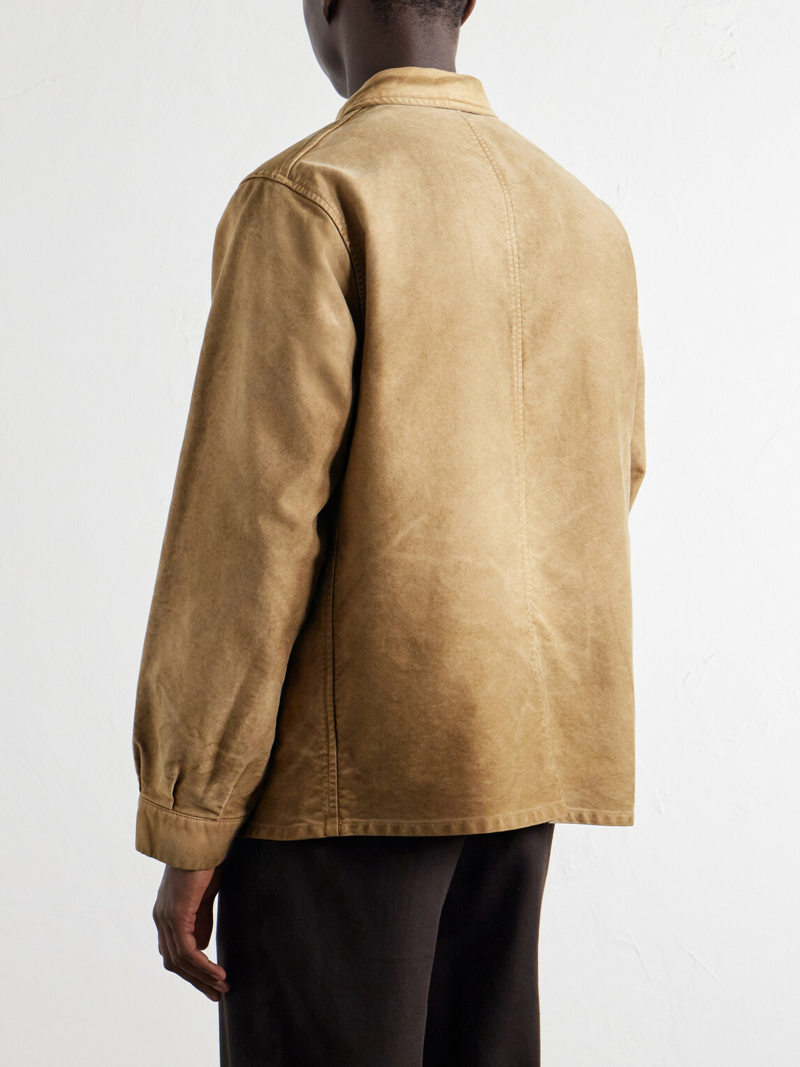 Auralee - Garment-Dyed Cotton-Moleskin Blouson Jacket - Brown
