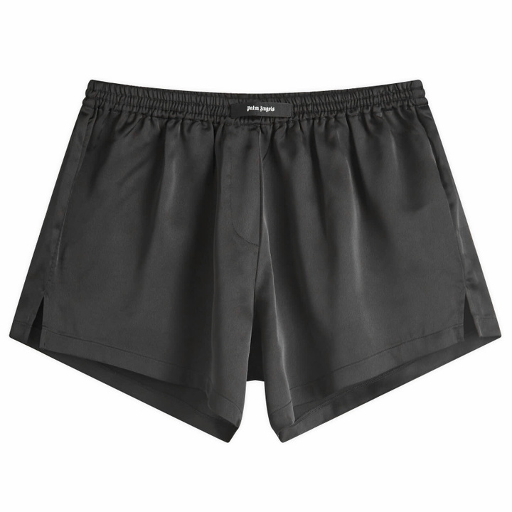 Photo: Palm Angels Women's Label Boxer Shorts in Black