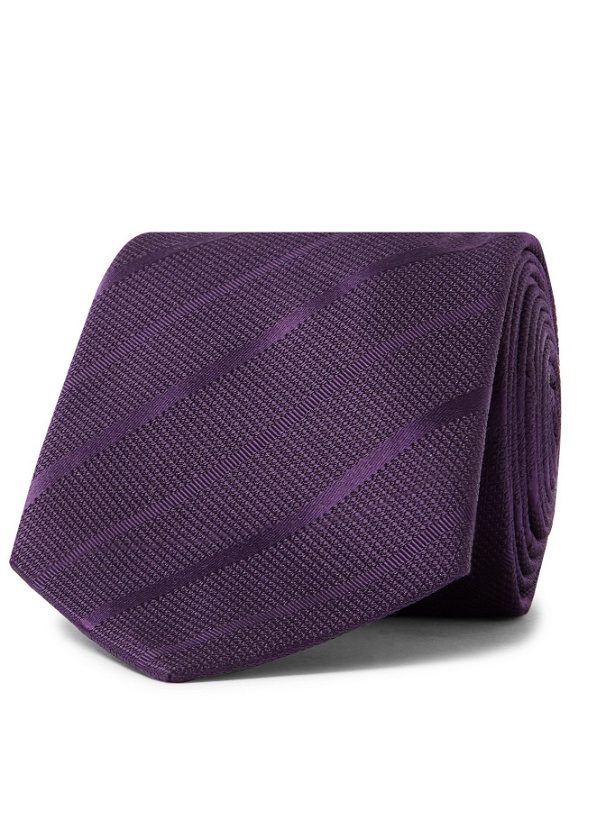 Photo: PAUL SMITH - 8cm Striped Silk Tie - Purple
