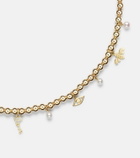 Sydney Evan 14kt gold beaded pendant necklace with pearls