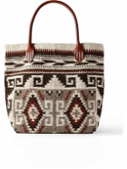 Chamula - Leather-Trimmed Wool-Jacquard Tote Bag