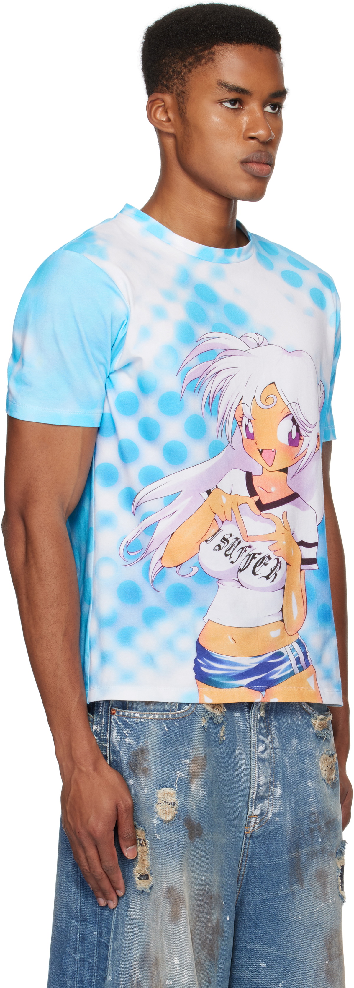 Ashley Williams SSENSE Exclusive Blue Manga Danny T-shirt Ashley