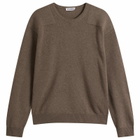 Jil Sander Men's Wool Jumper with Padded Detail in Brown