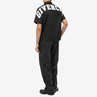 Givenchy Men's Short Sleeve College Logo Zip Shirt in Black