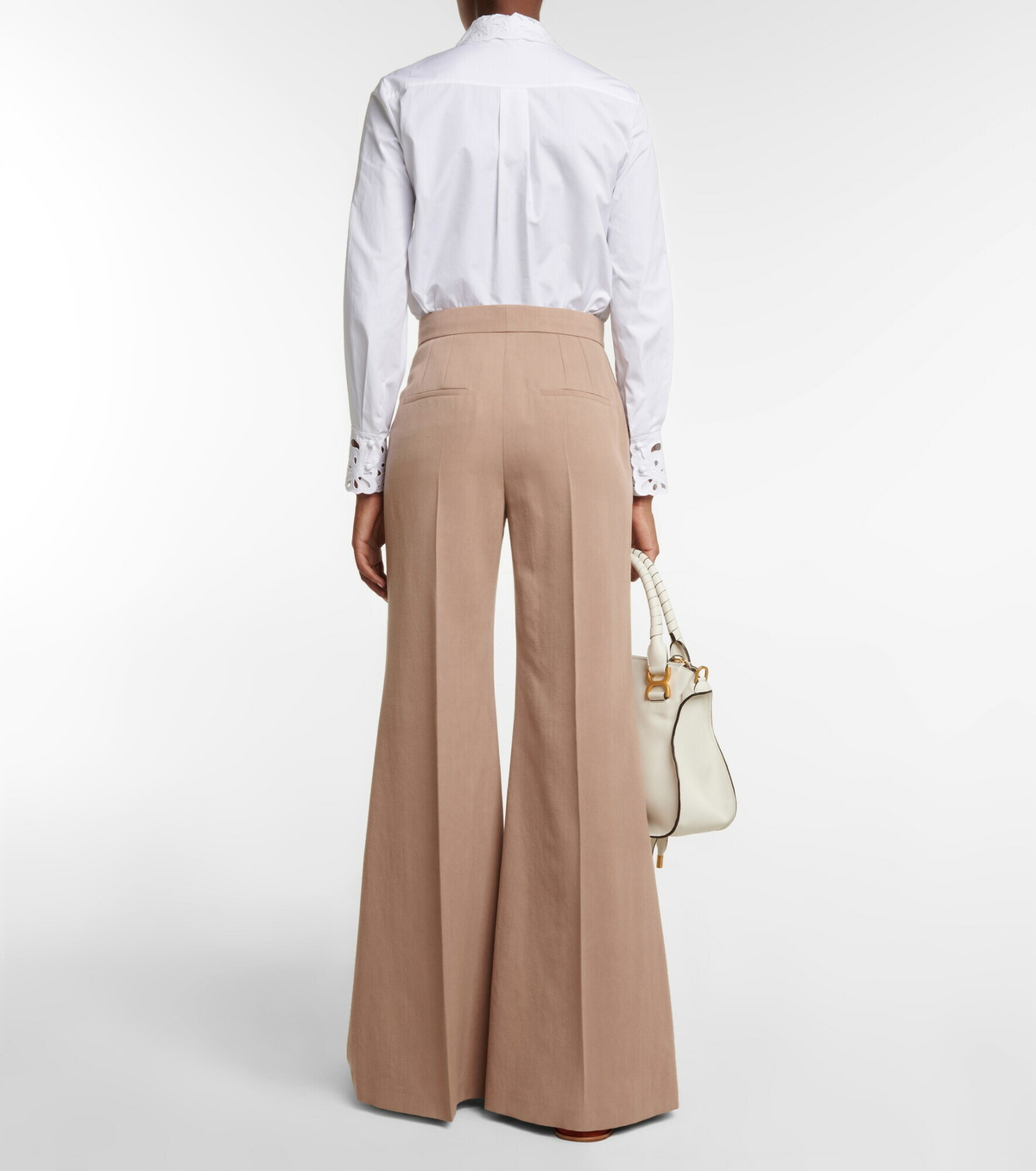 Chloe - High-rise flared virgin wool pants Chloe
