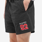 Alexander McQueen Men's 92 Logo Swimshort in Black