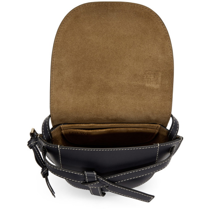 Loewe Gate Bucket Unisex Leather Shoulder Bag Brown,Navy