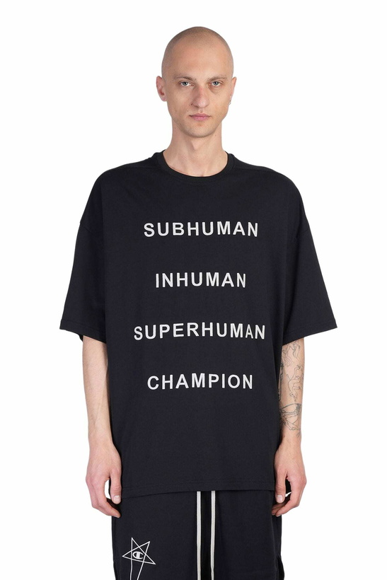 Photo: Rick Owens x Champion Tommy T T-shirt In Black Cotton