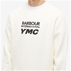 Barbour Men's International x YMC Albourne Crew Sweat in Whisper White