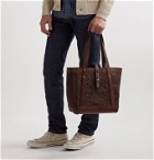 RRL - Tooled Leather Tote Bag - Brown
