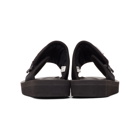 Suicoke Black Suede MURA-VS Sandals