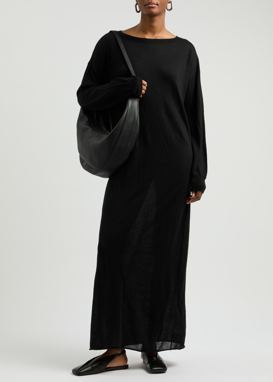 Extreme Cashmere N°368 Fab Cashmere Maxi Jumper Dress - Black