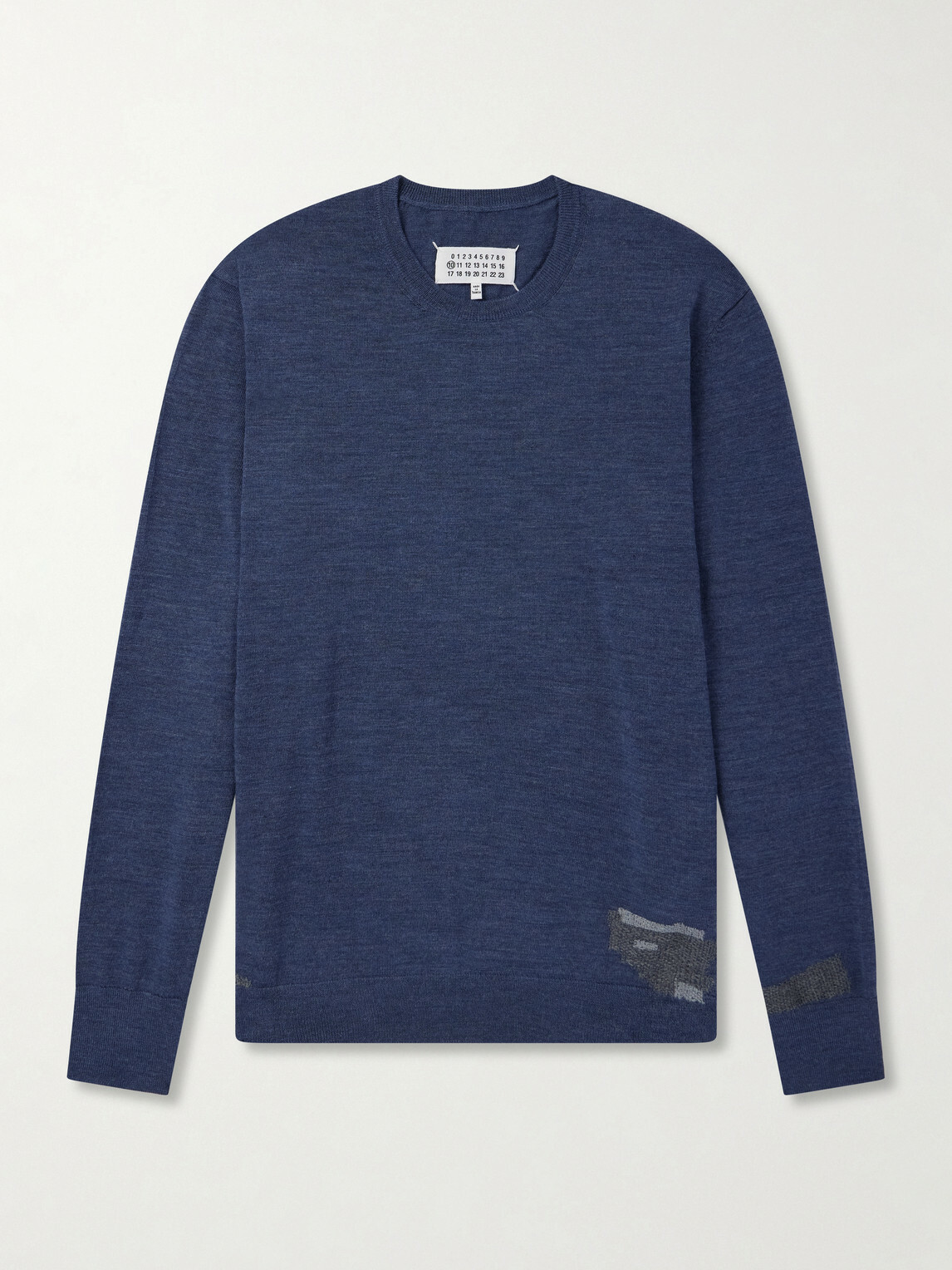 Maison Margiela - Wool-Blend Mended Sweater - Blue