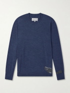 Maison Margiela - Wool-Blend Mended Sweater - Blue