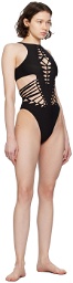 Agent Provocateur Black Rayne One-Piece Swimsuit