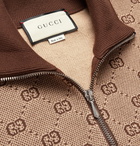 Gucci - Logo-Jacquard Wool and Cotton-Blend Track Jacket - Camel