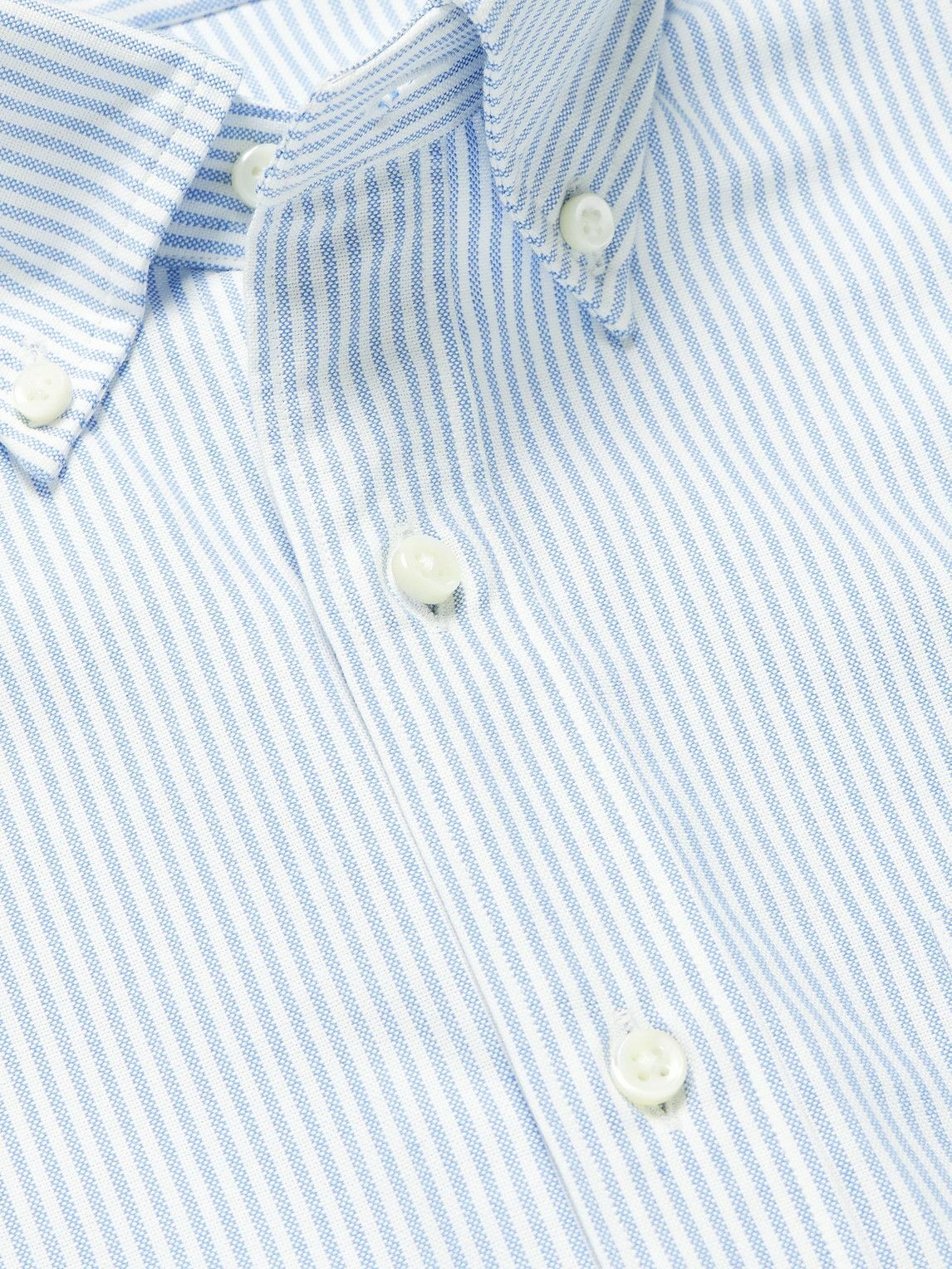 Sid Mashburn - Button-Down Collar Striped Cotton Oxford Shirt - Blue
