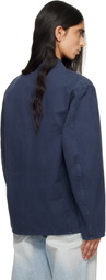 TONYWACK Purple Garment Washed Cotton Utility Jacket