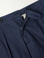 Massimo Alba - Stan Straight-Leg Pleated Cotton Trousers - Blue