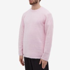 Comme des Garçons Homme Plus Men's Brushed Mohair Crew Knit in Pink