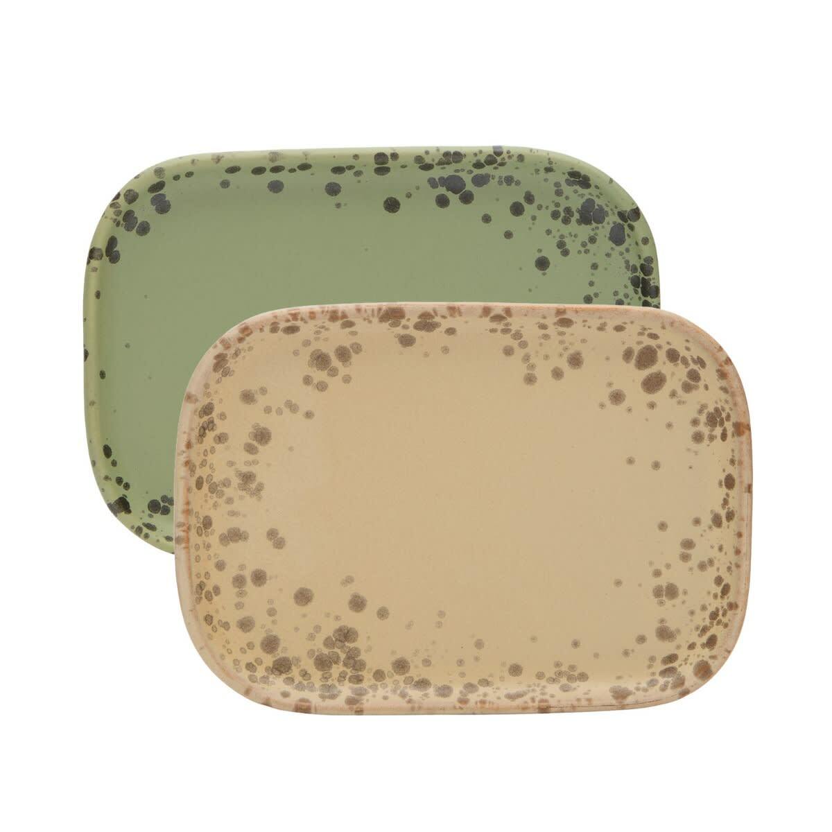 HKliving Small Trays - Set of 2 in Crayon 