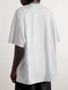 VETEMENTS - Oversized Logo-Print Cotton-Jersey T-Shirt - Gray