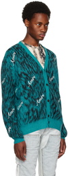 AMIRI Blue Cheetah Cardigan