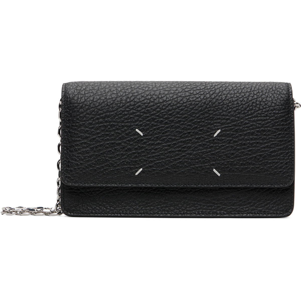 Maison Margiela Black Four Stitches Chain Wallet