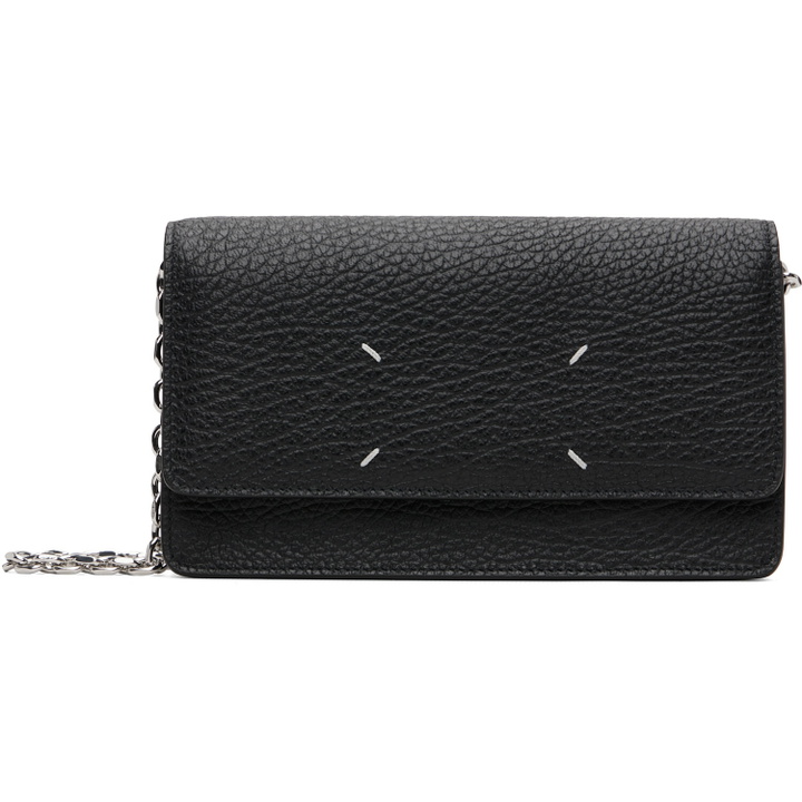 Photo: Maison Margiela Black Four Stitches Chain Wallet