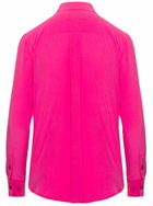Equipment slim Signature Fuchsia Long Sleeve Shirt With Pockets In Silk Woman