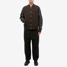 Givenchy Men's 4G Sleeves Varsity Jacket in Dark Brown/Black