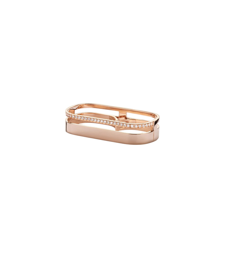 Photo: Repossi Berbere 18kt rose gold double ring with diamonds